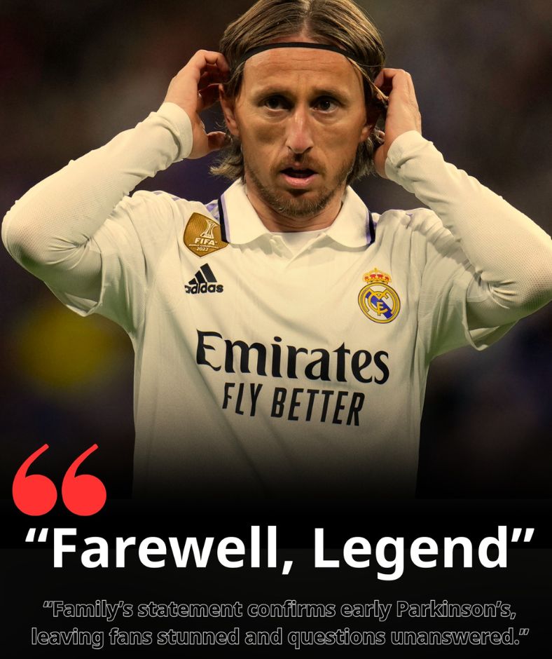“Former Real Madrid captain Luka Modrić has announced his immediate retirement following a diagnosis of early-stage Parkinson’s disease, his family and doctors confirmed on Friday.”.A