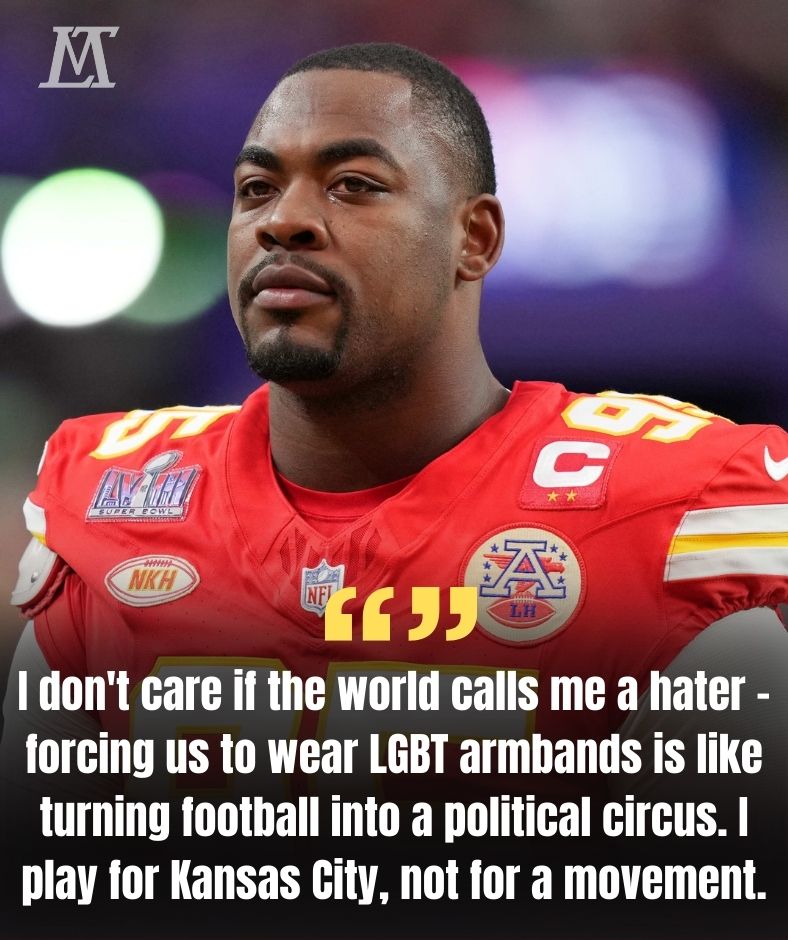 LATEST NEWS SHOCKS NFL: Chris Jones publicly refuses to wear LGBT armband, bluntly criticizes ‘WOKE’ show hours before Kansas City Chiefs’ big game! AL