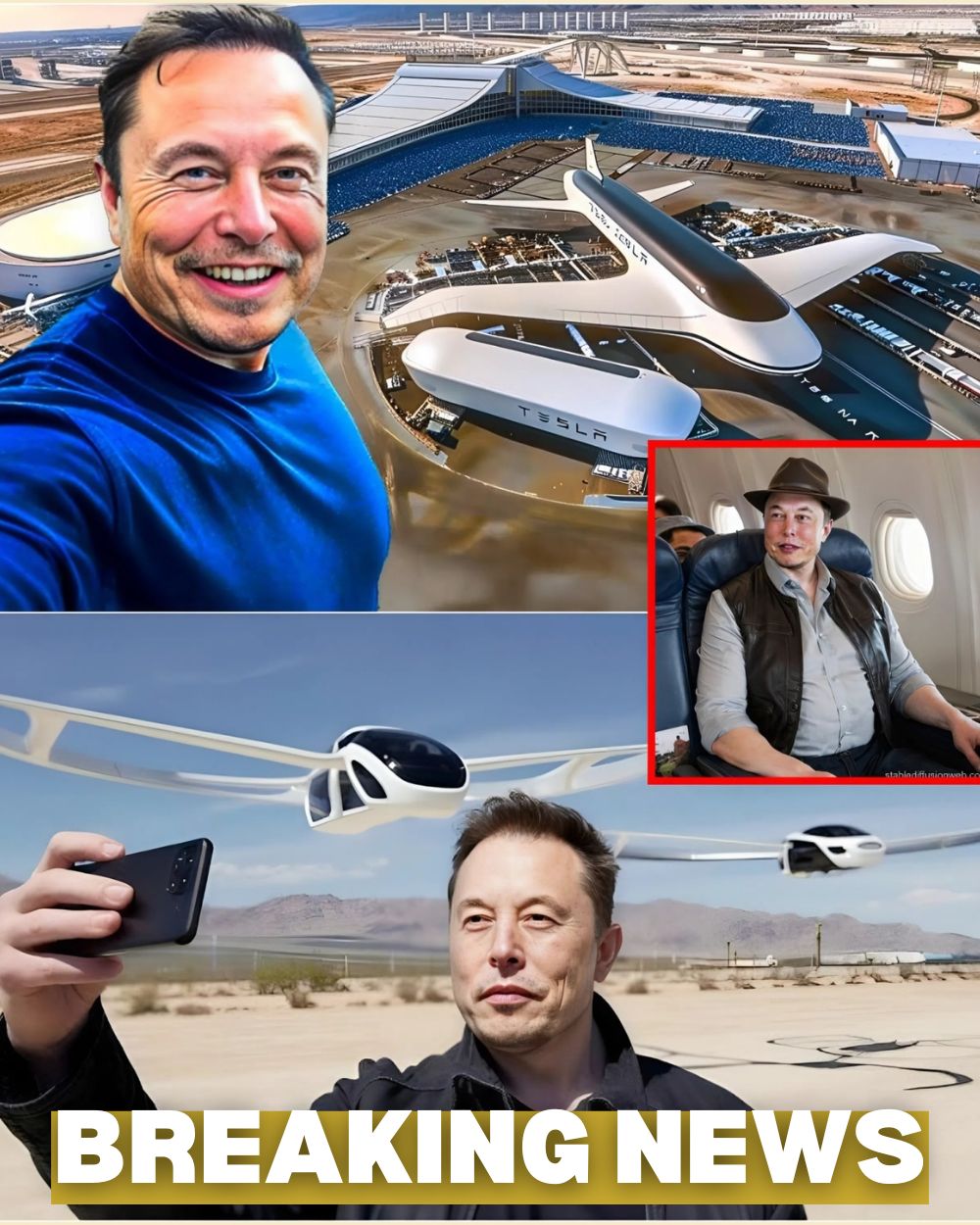 Shocking the World! Elon Musk Unveils the First Tesla Airplane – The Sky Is About to Enter a New Era! AL