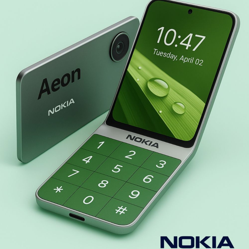 Nokia Aeon 2025 Launched: Super Flip Phone With 18GB RAM, Huge 12,000mAh Battery And High-End Retro-Modern Design. AL