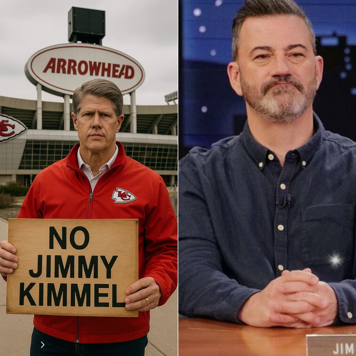 BREAKING NEWS: Clark Hunt – CEO of Kansas City Chiefs – just shocked the sports community when he announced that he would “permanently ban” Jimmy Kimmel from entering Arrowhead Stadium. In addition, he sent a warning to the entire Chiefs sports fan community: “Anyone who is competitive, aggressive, and disregards mutual respect – like Jimmy Kimmel in the recent incident, is…”