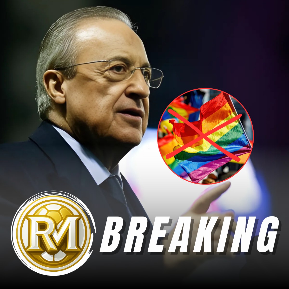 LATEST NEWS: Real Madrid boss Florentino Perez shocked La Liga with LGBT-related items in his store, and he declared: “I will ban anyone from the Santiago Bernabeu stadium forever who is related to LGBT and attends the “WOKE”…