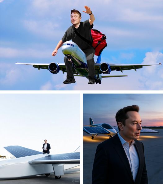 SHOCK! Elon Musk reveals the idea of ​​a solar-powered personal plane – The future of futuristic transportation has arrived! AL