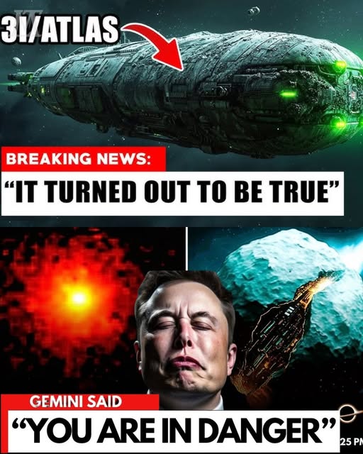 GLOBAL SHOCK: Elon Musk collapses at the moment 31/ATLAS penetrates the space defense layer — inside is an alien creature in the form of ARTIFICIAL INTELLIGENCE heading towards Earth! YN