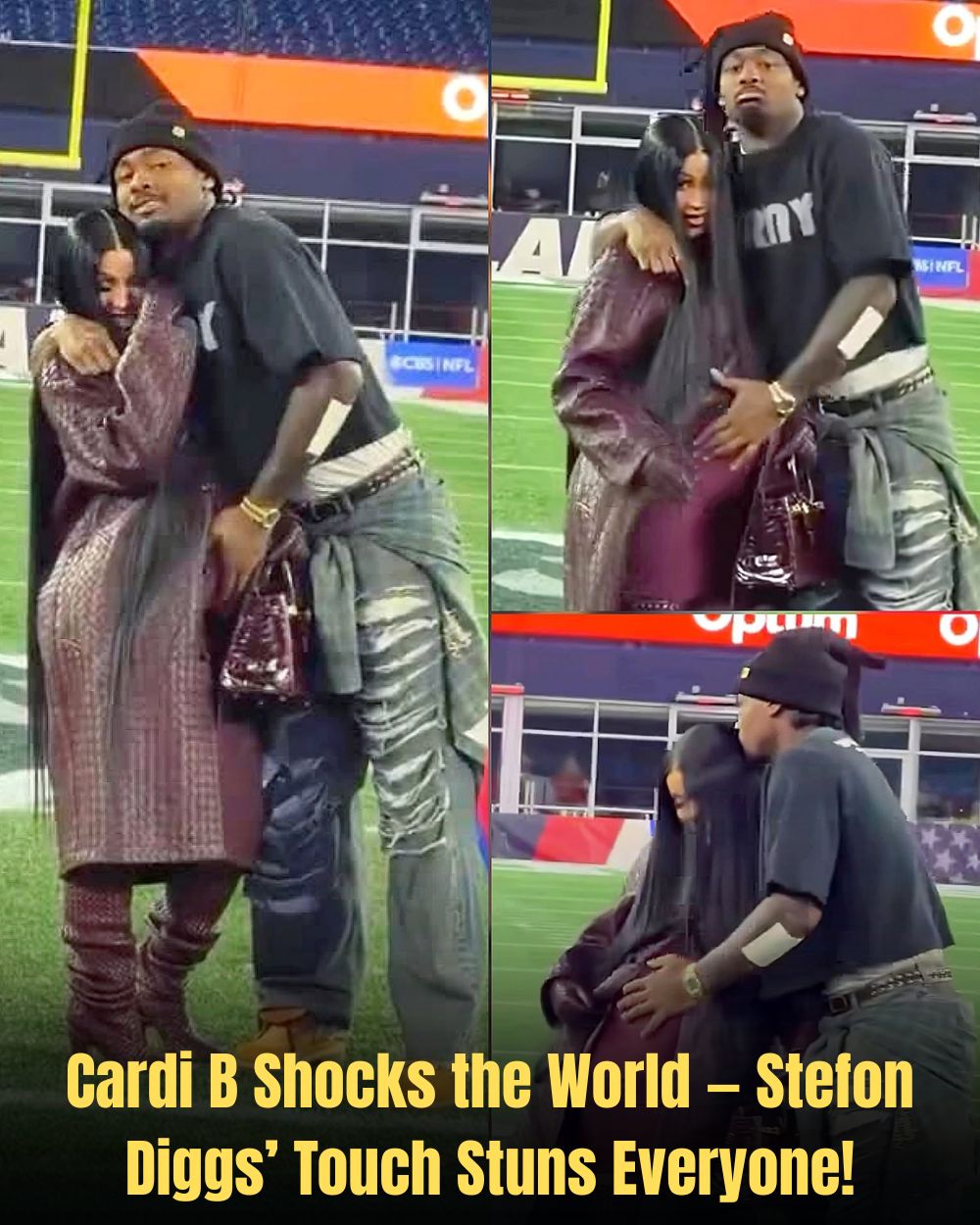 SOCIAL MEDIA ERUPTS: The Moment Cardi B Turned an Ordinary Night Into a Cultural Revolution — Stefon Diggs’ Gentle Touch Sends the World Into Frenzy! ynl